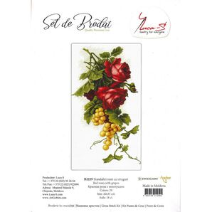 クロスステッチ キット【Luca-S】Red roses and Grapes B2229 赤いバラとブドウ 未使用