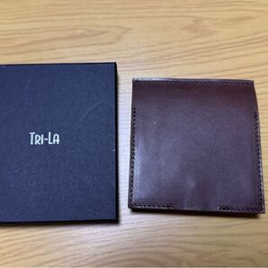 【極美品】TRI-LA 行動設計型コンパクトウォレット ブラウン オール栃木レザー