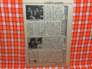 CN14808◆切抜き◇田村正和原田芳雄長渕剛地井武男高橋長英◇夏に恋する女たち・泣くのはまかせて・家族ゲーム・太陽にほえろ！