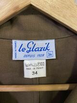 希少 フランス製 LE GLAZIK ルグラジック ミリタリー コート カーキ 34サイズ レディース 状態考慮 新規×_画像4