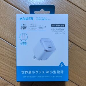 Anker Nano Charger 45W with USB-C & USB-C ケーブル PD対応 アンカー USB急速充電器