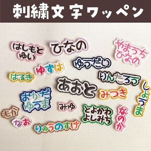 【М58】1段2段刺繍文字ワッペン 1段小1枚分