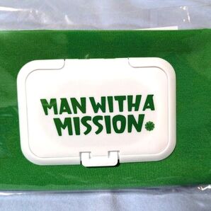 MAN WITH A MISSION ガウガウくじ ウェットティッシュケース 緑 グリーン サンタモニカ