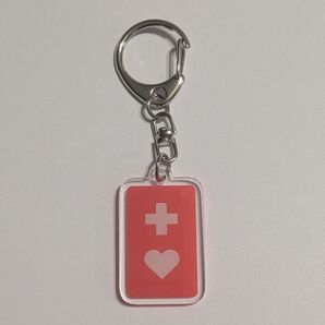 《2026年最新モデル》アクリル ヘルプマークキーホルダー/厚さ 3mm/うつ病/不安障害/パニック障害/療育/発達障害/内部疾患