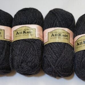 All Knit 毛糸 2個セット ブラック系