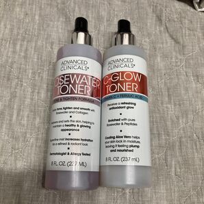 Advanced Clinicals ローズウォーター&C-Glowトナー 2本セット