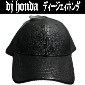 黒黒 dj hond フェイクレザー キャップ 帽子 45kc02 djホンダ ディージェイホンダ ブラック