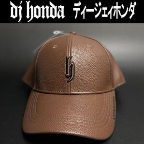 茶 djhonda フェイクレザー キャップ 45kc02 djホンダ ディージェイホンダ dj honda ブラウン 帽子