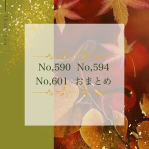 No,590 No,594 No,601 おまとめ