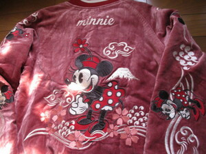  Minnie Mouse Japanese sovenir jacket M size another . reversible embroidery Disney Disney pink Mt Fuji 