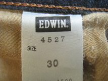 EDWIN エドウィン ボトムス ハーフ デニム ジーンズ ジーパン インディゴ サイズ30 切りっぱなし_画像8