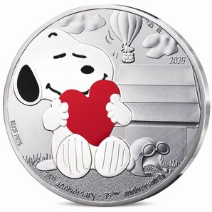 2025 フランス スヌーピー 75周年 10ユーロ カラー銀貨