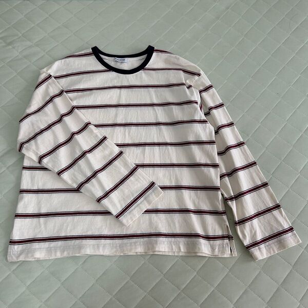 ボーダー 長袖 カットソー 長袖Tシャツ 綿100 レディース コットン 春秋 Anne’s pocket