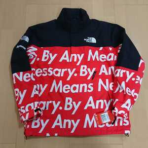 15AW Supreme The North Face By Any Means Mountain Pullover Red L シュプリーム文字ノースマウンテンジャケットBOXLOGO