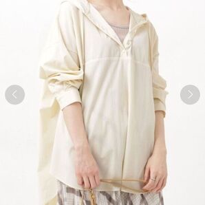 NANO universe ナノ・ユニバース WEB限定 アノラックフードブラウス 長袖