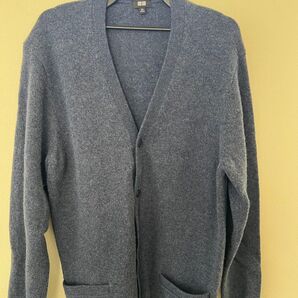 UNIQLO ユニクロ プレミアムラムVネック カーディガン ブルー