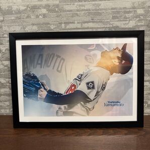 ドジャース 大谷翔平 山本由伸 MVPワールドシリーズチャンピオン A4ポスター フレーム付き