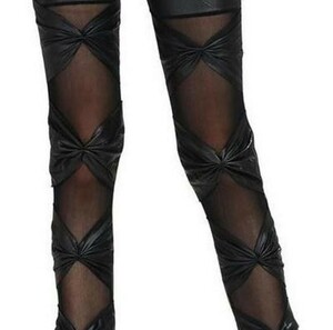  fake leather ribbon Vantage leggings 