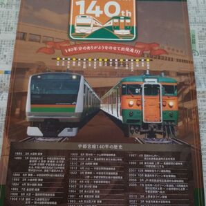 宇都宮線140周年スタンプラリー 台紙 全スタンプあり 8駅コンプリート