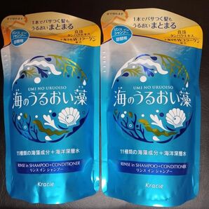 Kracie 海のうるおい藻 リンスインシャンプー 詰替用 2個セット