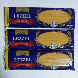 パスタ LEZZEL スパゲッティ 1.7mm 500g 3個セット デュラム小麦100%