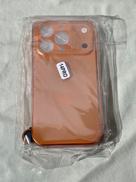 iPhone14pro用 数分で17pro風ルックに変身 背面シート&フレーム 背面保護 フレームチェンジ ケース 1点もの