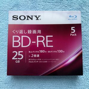 ソニー ブルーレイディスク くり返し録画用 BD-RE 2倍速 5枚 5BNE1VJPS2