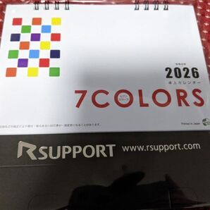 2026年 卓上カレンダー 7COLORS RSUPPORT