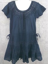 ◇ axes femme アクシーズファム 半袖 膝丈 ワンピース M ネイビー * 1002799286954_画像1