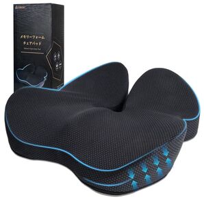 クッション チェアパット 椅子 オフィスチェア 蝶翼型 姿勢矯正 腰痛防止 滑り止め加工 蒸れない 抗菌防臭 洗えるカバー 低反発