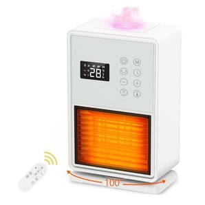 セラミックヒーター 加湿 空気清浄 超音波加湿 人感センサー 首振り 4段階切替 タイマー機能 転倒オフ 過熱保護 PSE認証済