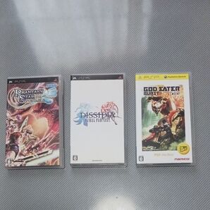 PSPソフト 3個セット PHANTASY STAR PORTABLE DISSIDIA GOD EATER BURST