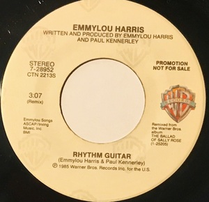 [試聴]USプロモ盤FOLK POP45s　Emmylou Harris // Rhythm Guitar [EP]フォーク カントリー オリジナル ポップ 1985年 728952 7