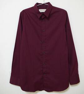 aw12-13 MARNI Marni wine red shirt size 44