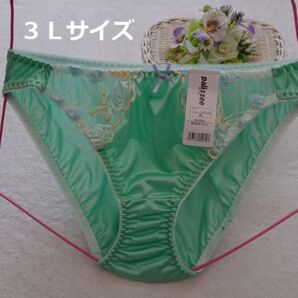D438★【【複数割あり】】お洒落でエレガント♪ビキニショーツ(ミント)3L