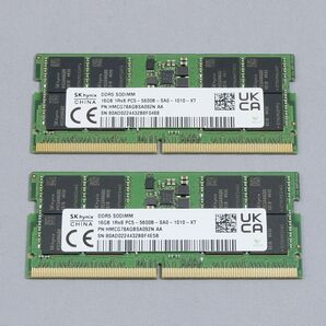 SKHynix DDR5-5600 SO-DIMM 16GB×2枚 計32GB ノートPC用