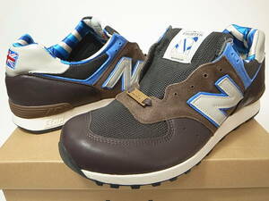 【送料無料 即決】NEW BALANCE UK製 M576RBB 27cm US9新品RACE DAYイギリス競馬 ブラウンxブルーxコードバン スウェード レザー英国製