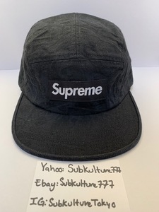 【新品】 Supreme　シュプリーム　Camp Cap 5 panel hat rare new キャンプ　キャップ　５パネル　黒　お金柄　帽子　希少