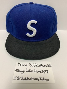 【新品】 Supreme　シュプリーム　Box Logo New Era 7 1/8 rare new キャップ ネイビーブラック　帽子　希少