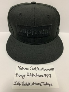 【新品】 Supreme　シュプリーム　Black Box Logo New Era ニューエラ　7 1/8 rare new キャップ　ブラック　帽子　希少