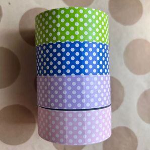 ドットラベラーシール 4本セット ドット柄