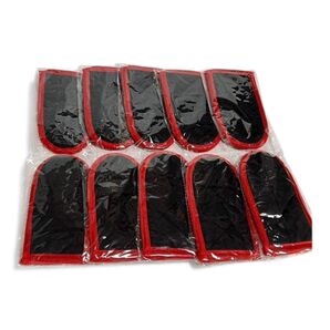 【新品】鍋つかみ ミトン 10個セット 耐熱 黒×赤 業務用 キッチン 調理器具