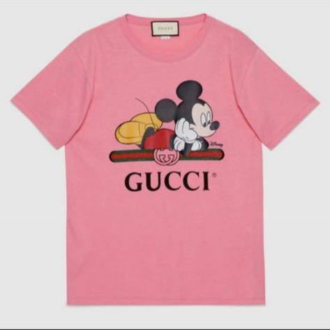 GUCCI グッチ ディズニー ミッキー Tシャツ サイズ L ピンク