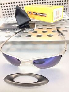 即決美品 OAKLEY オークリー 廃盤特殊合金 HALF WIRE XL ICE SILVER ハーフワイヤー サングラス メガネ 眼鏡 フレーム スプリングヒンジ