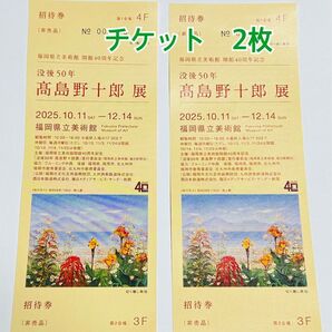 高島野十郎展 チケット 2枚 2025年 福岡県立美術館
