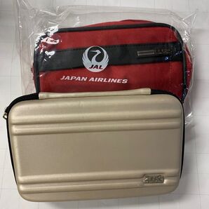 JAL 日本航空ゼロハリバートンポーチ 2個セット ZERO HALLIBURTON