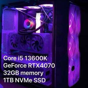【ゲーミングPC】RTX4070 / i5-13600K / 32GB / 簡易水冷360mm / Windows11Pro