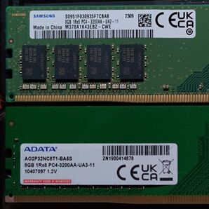 【動作確認済】Sumsung、A-DATA DDR4-3200 8GB×2 計16GB UDIMM