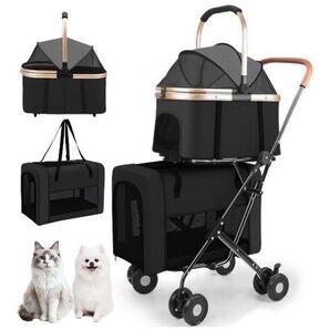 ペットカート 2段 分離型 ダブルデッカー 大容量 折りたたみ式 前輪360°回