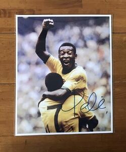  ultra rare Pele with autograph photograph 